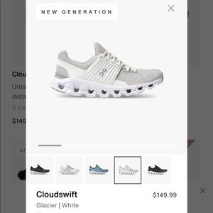 On women’s cloudswift sneakers glacier white